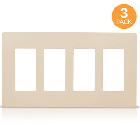 Faith Wall Plate, Number of Gangs: 4-Gang Plastic, Ivory SWP4-IV-03